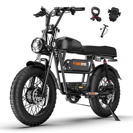 Tamobyke T73PROMAX Electric Bike for Adults, Peak 3000W 37.5mph 48V 36.4Ah Dual Motor Battery E-Mountain Bike,20" Fat Tire UL2849