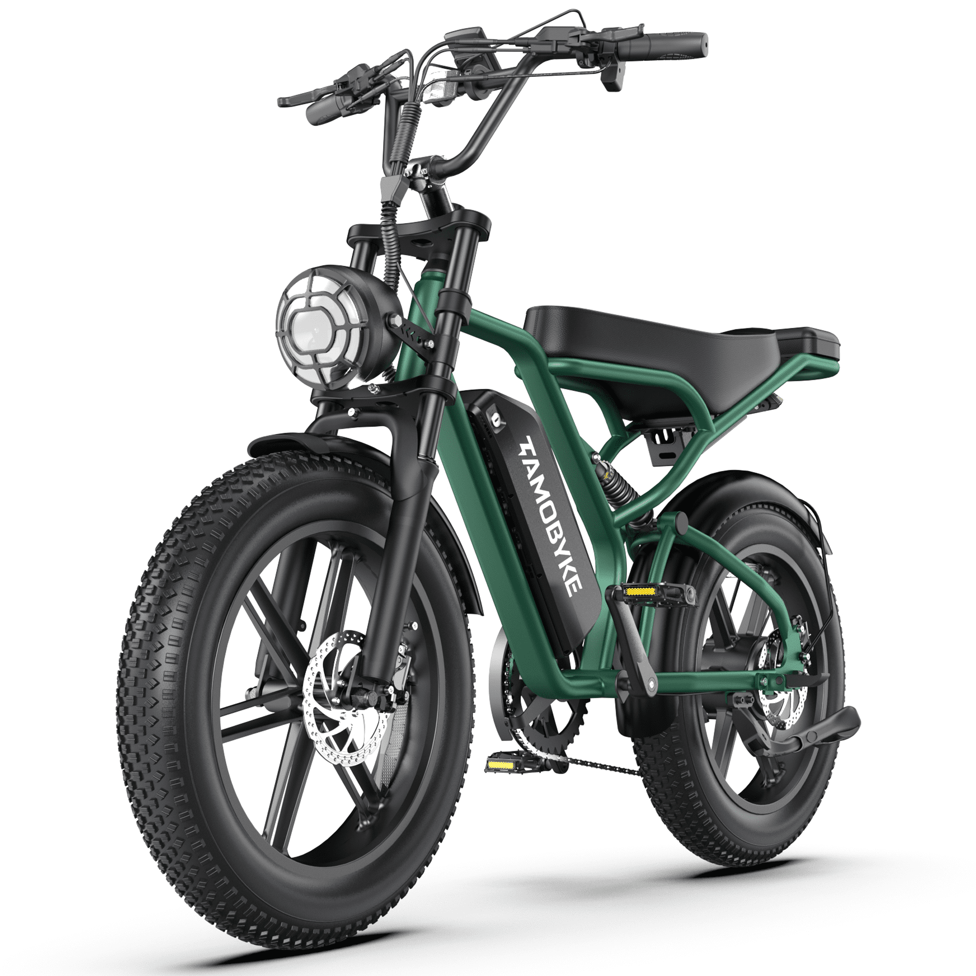 Tamobyke T60 Electric Bike for Adults, 750W 28MPH, 48V 18.2Ah Battery, 20" Fat Tire E-Mountain Bike, Full Suspension,Class 3,UL2849