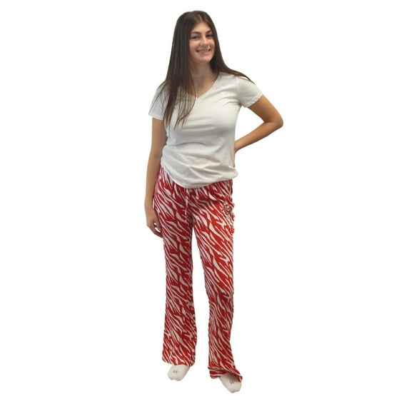 Tampa Bay Adult Women Zebra Flare Lounge Pajama PJ Sleep Pants - Yoga Pants (Size Small)