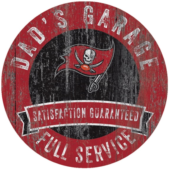 Tampa Bay Buccaneers 12" x 12" Dad's Garage Sign