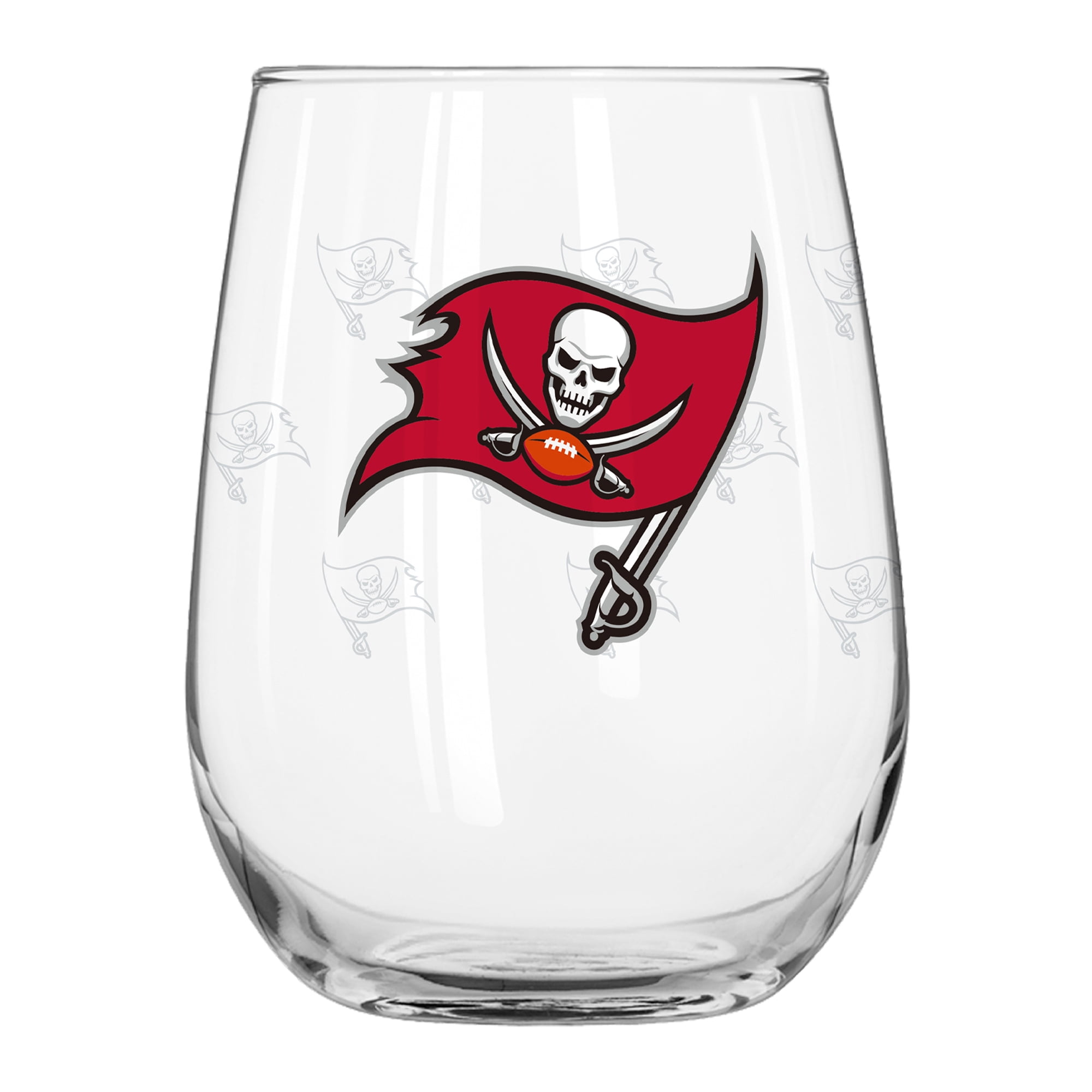 Tampa Bay Buccaneers 16oz. Satin-Etched Logo Curved Beverage Glass ...