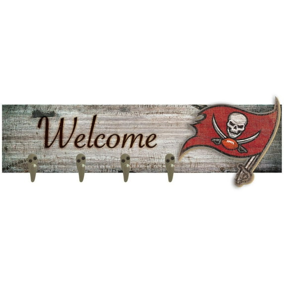 Tampa Bay Buccaneers 24" x 6" Mounted Coat Hanger