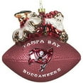 thumbnail image 1 of Tampa Bay Buccaneers 5 1/2" Peggy Abrams Glass Football Ornament, 1 of 2