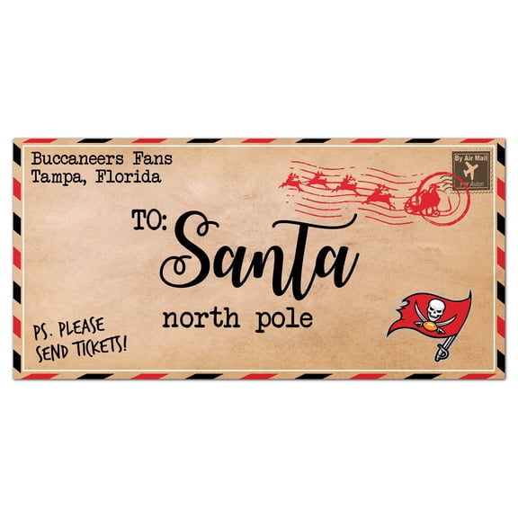 Tampa Bay Buccaneers 6'' x 12'' Letter to Santa Sign