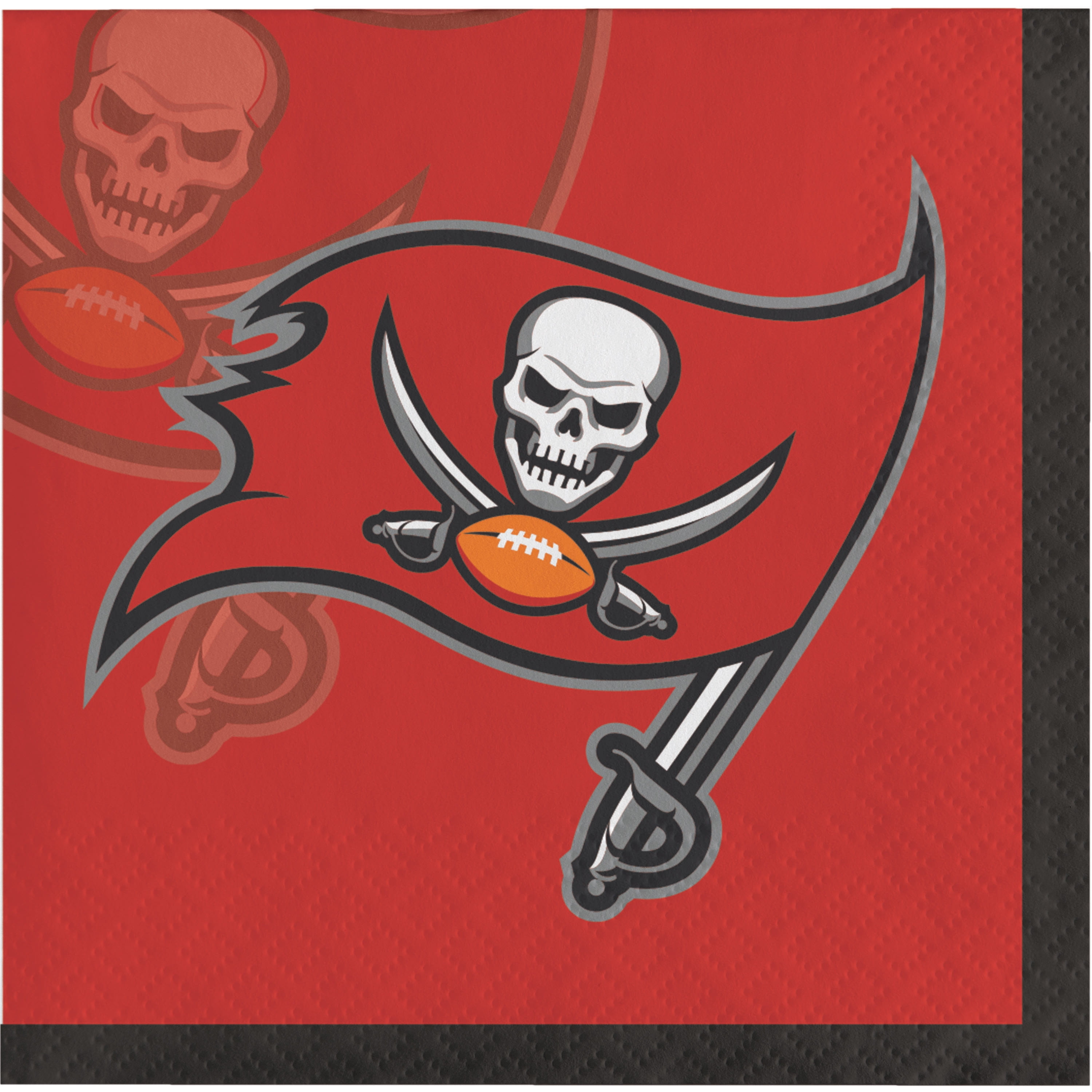 Tampa Bay Buccaneers Paper Beverage Napkins 48 Count for 24 Guests