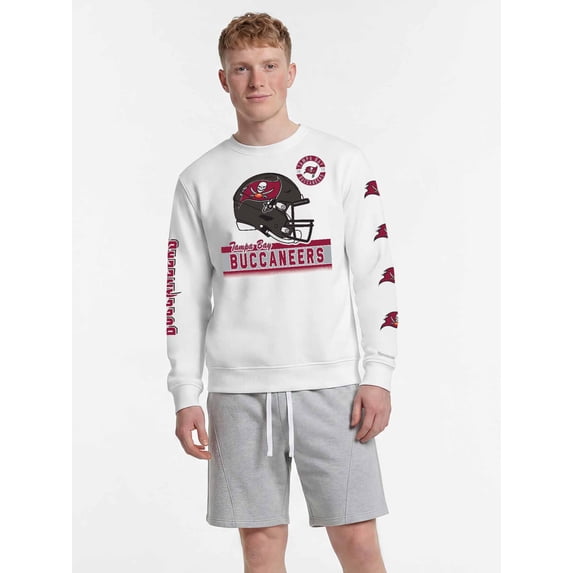 Tampa Bay Buccaneers Reebok Mens White Crew Sweatshirt