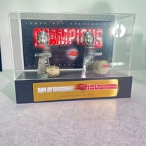 Tampa Bay Buccaneers Supr Bo Champions Trophy & Ring Display Set (2 Trophies   2 Rings, Fan Collectible Gift)