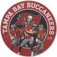 thumbnail image 1 of Tampa Bay Buccaneers Team Stars 11" Round Metal Sign, 1 of 4