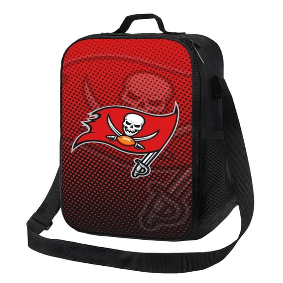 Tampa_Bay Custom lunch box, multifunctional cooler insulated lunch bag, football team themed food storage bag can be carried by hand or crossbody, suitable for sch_ool, office, picnic, travel