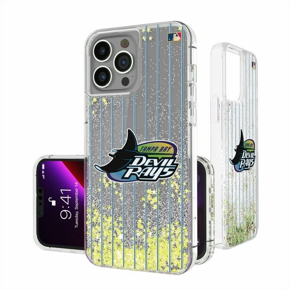 Tampa Bay Devil Rays 1998-2000 Cooperstown Pinstripe iPhone Glitter Case