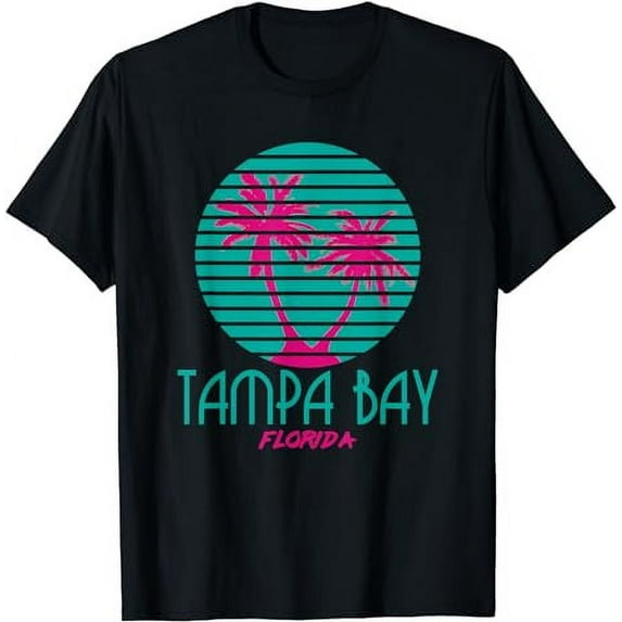Tampa Bay Florida T-Shirt Vintage 80s Palm Trees Souvenir