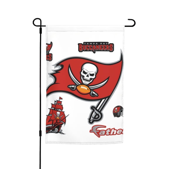 Tampa Bay Football Team Garden flag 12x18in, Outdoor Decor Flag - Fade-Resistant for Patio, Lawn & Garden Gf-190