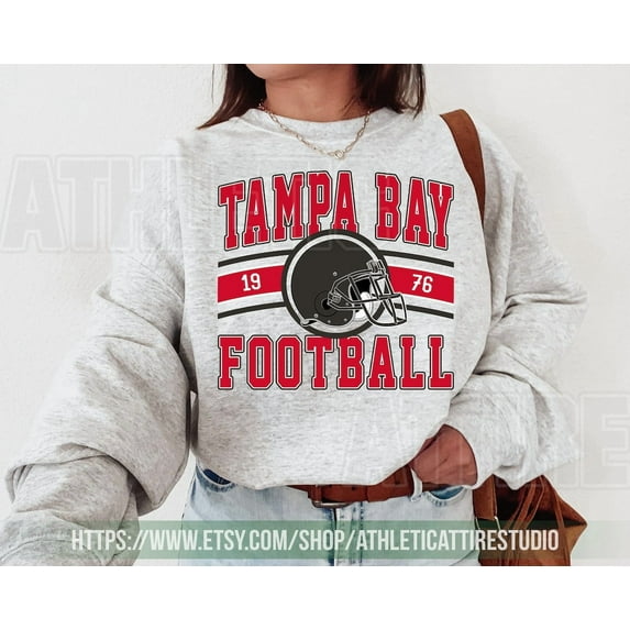 Tampa Bay Football Vintage Crewneck Sweatshirt, Buccaneer Sweat, For Fan