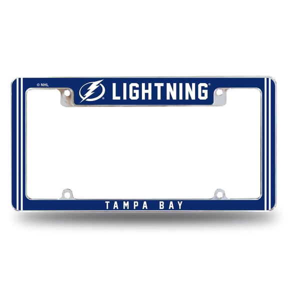 Tampa Bay Hockey Chrome Metal License Plate Frame