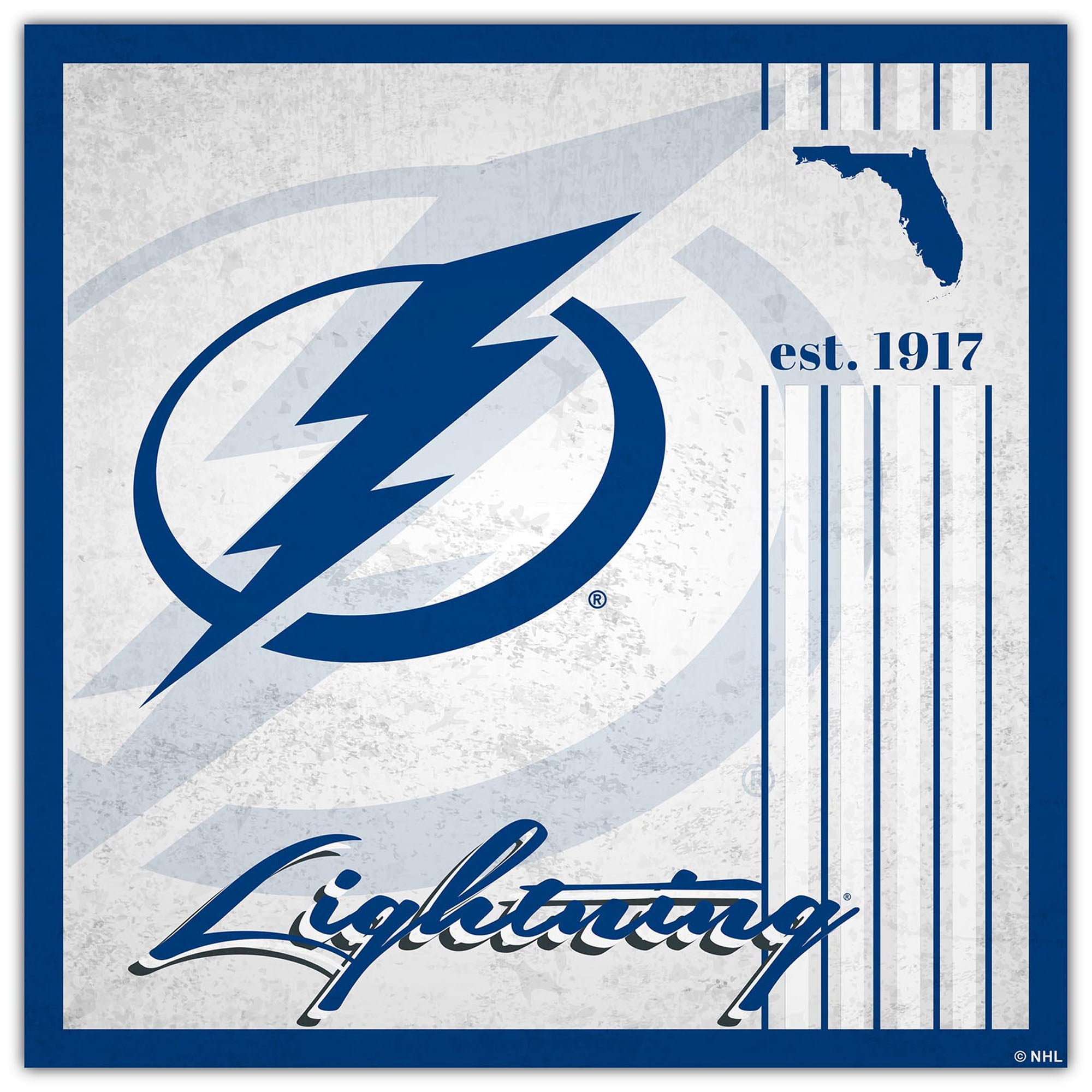 Tampa Bay Lightning 10" x 10" Greatest Hits Team Sign