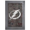 thumbnail image 1 of Tampa Bay Lightning 11'' x 19'' Framed Team City Map Sign, 1 of 1