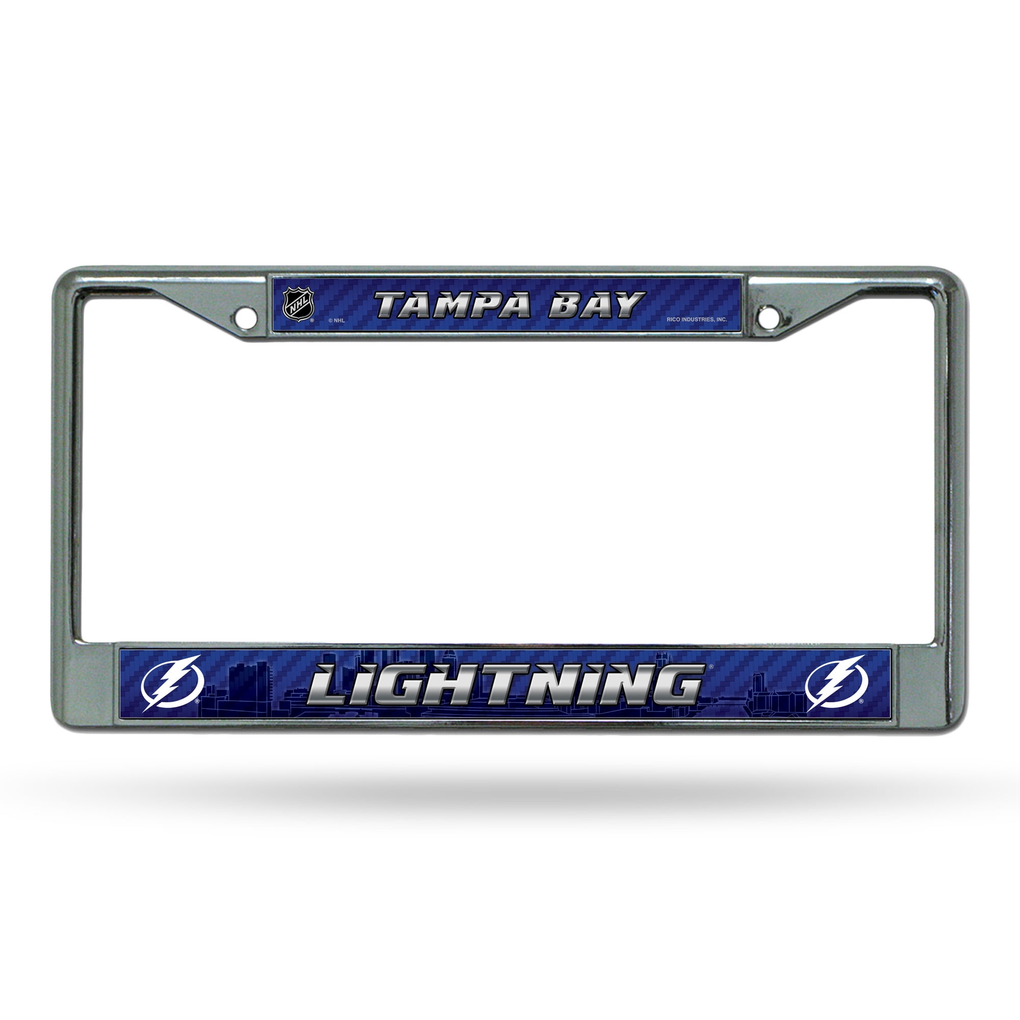 TAMPA BAY LIGHTNING CIRCLE BOLT LOGO CHROME FRAME