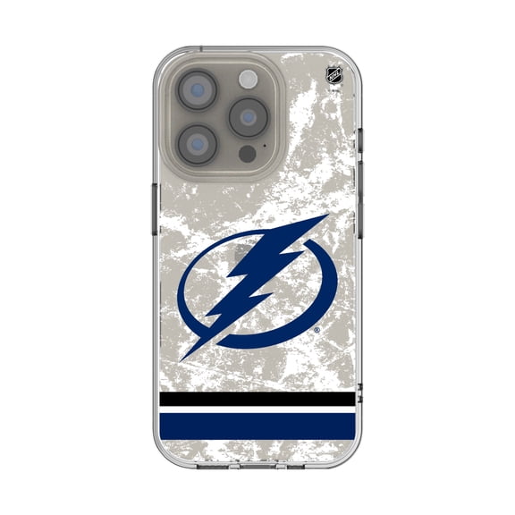 Tampa Bay Lightning iPhone Stripe Clear Ice Case