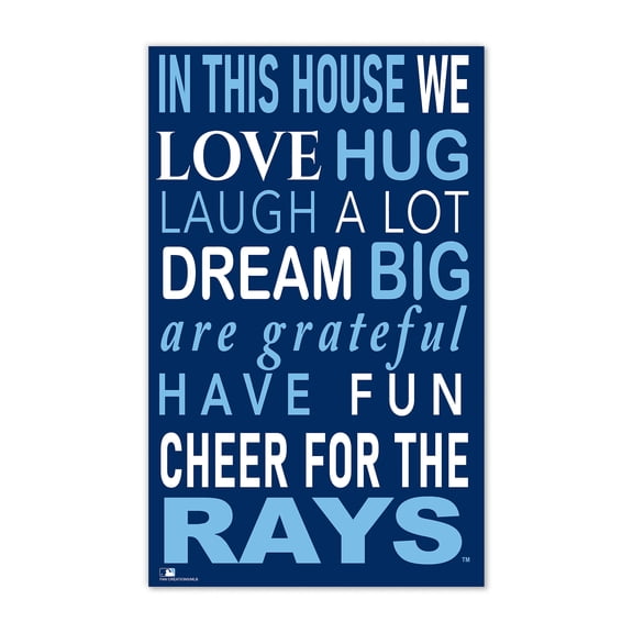 Tampa Bay Rays 11" x 19" Briteline In This House Sign