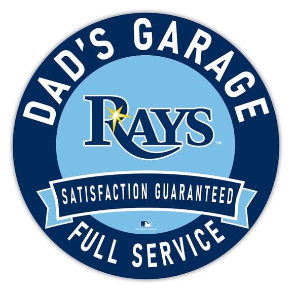 Tampa Bay Rays 16" Dad's Garage Wood Sign