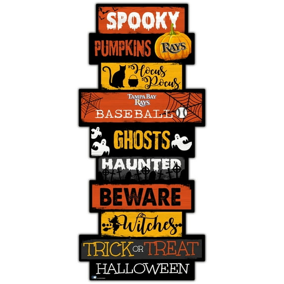 Tampa Bay Rays 24'' Halloween Celebration Stack Sign