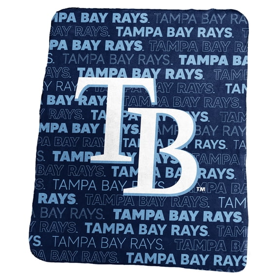 Logo Brands Tampa Bay Rays 50" x 60" Classic Fleece Throw Blanket