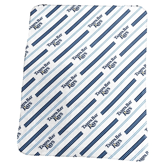 Logo Brands Tampa Bay Rays 50" x 60" Classic Vertical Stripe Fleece Throw Blanket