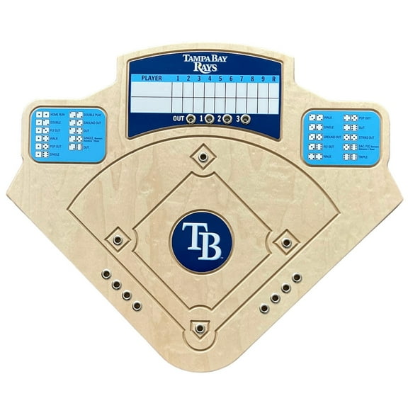 Tampa Bay Rays Handcrafted Wood Baseball Game