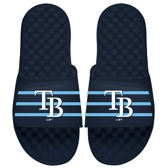 Tampa Bay Rays ISlide MLB Stripe Slide Sandals - Navy