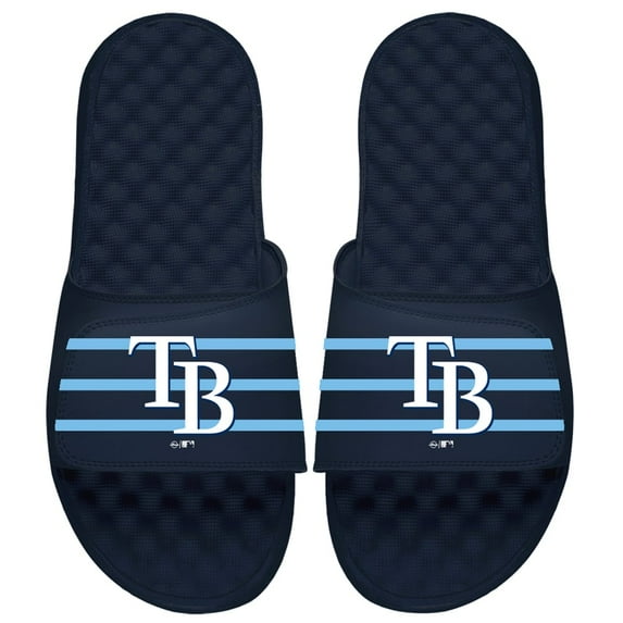 Tampa Bay Rays ISlide Youth MLB Stripe Slide Sandals - Navy