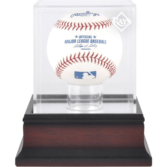 Tampa Bay Rays Fanatics Authentic Mahogany Baseball Logo Display Case - No Size