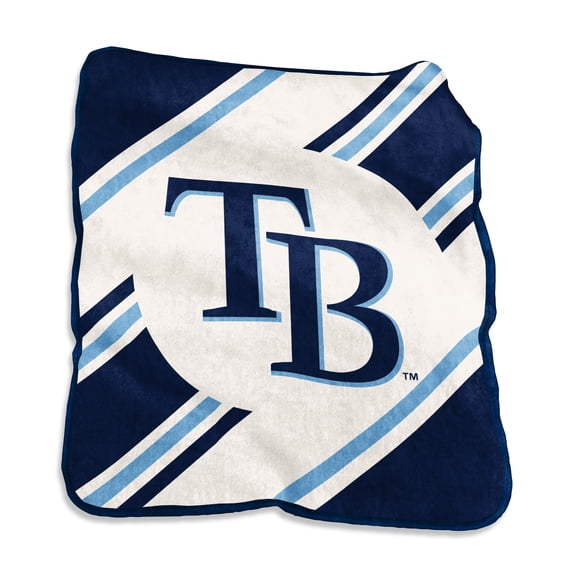 Logo Brands Tampa Bay Rays 50" x 60" Raschel Stripe Throw Blanket