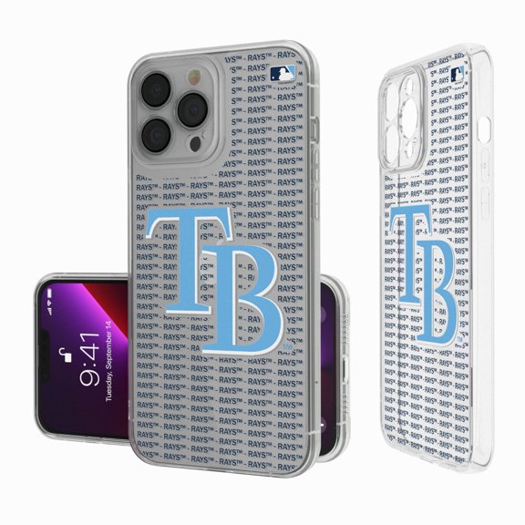 Tampa Bay Rays Text Backdrop Clear iPhone Case