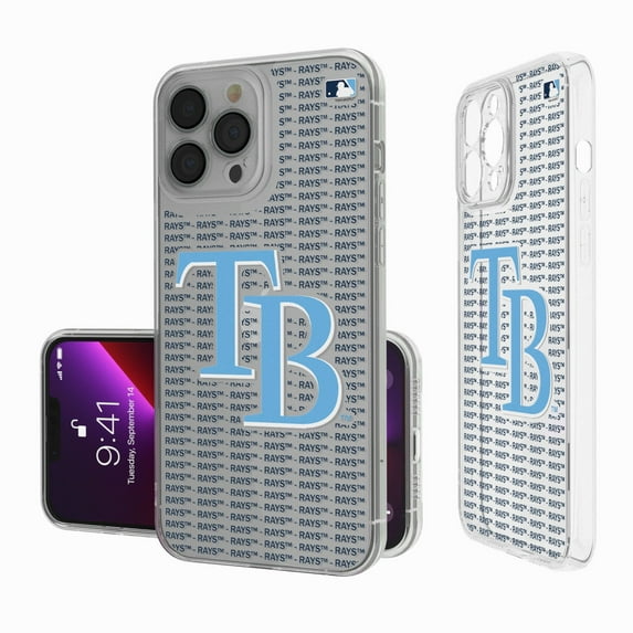 Tampa Bay Rays Text Backdrop Clear iPhone Case
