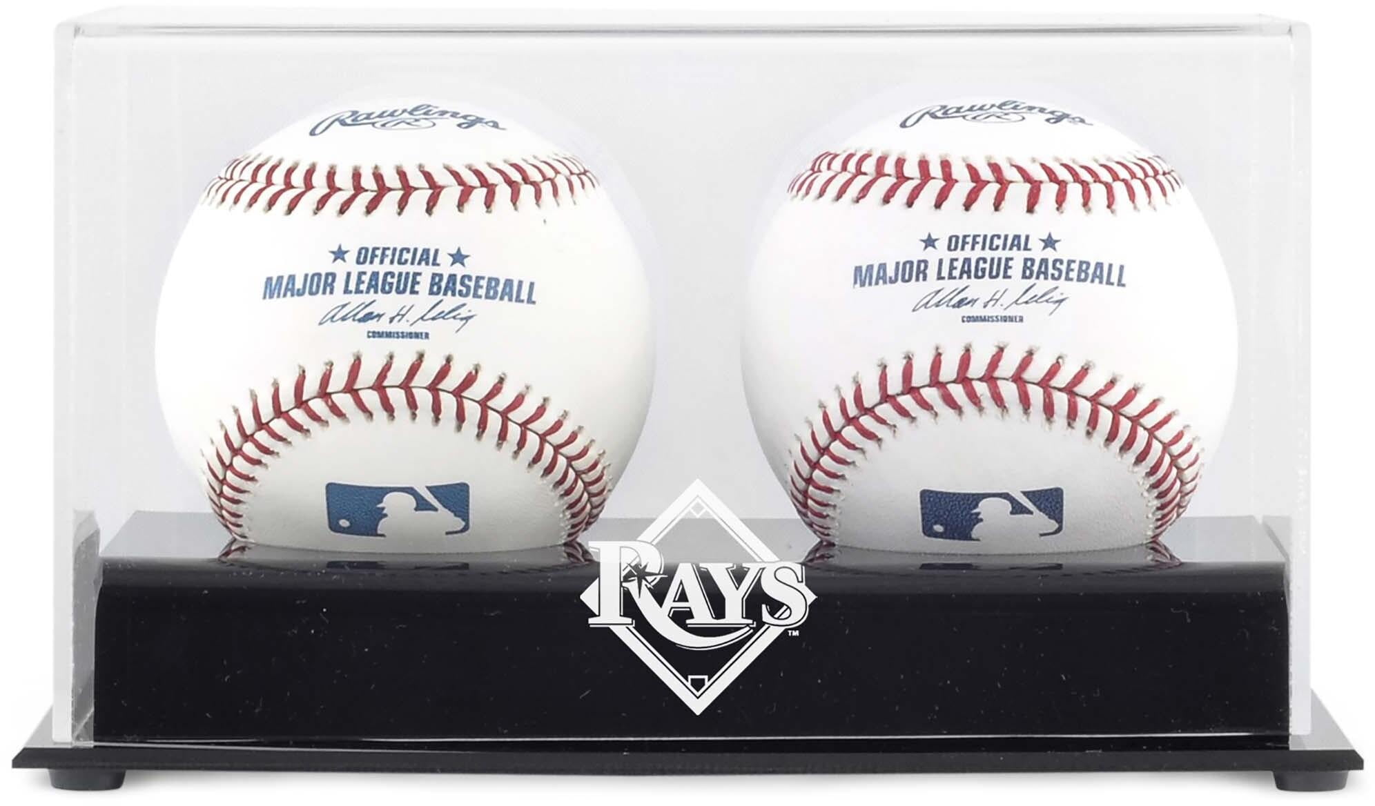Tampa Bay Rays Two Baseball Cube Logo Display Case