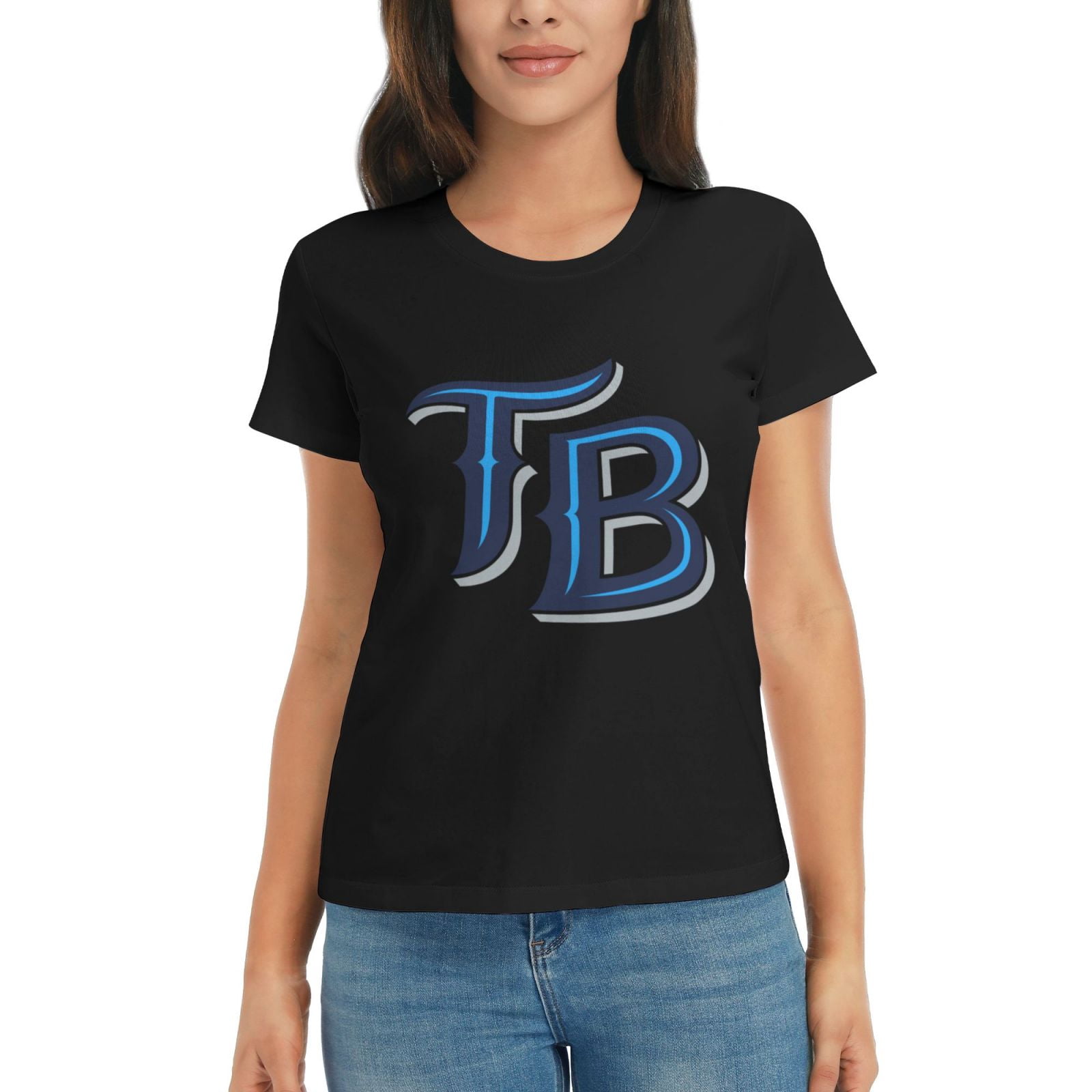 Tampa_Bay_Rays Women'S Novelty Primary Team Crew Neck Short Sleeve