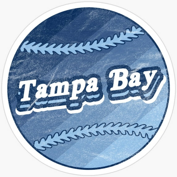 Tampa Bay Retro Baseball Sticker Phone Decal Water Bottle Stickers Car ...