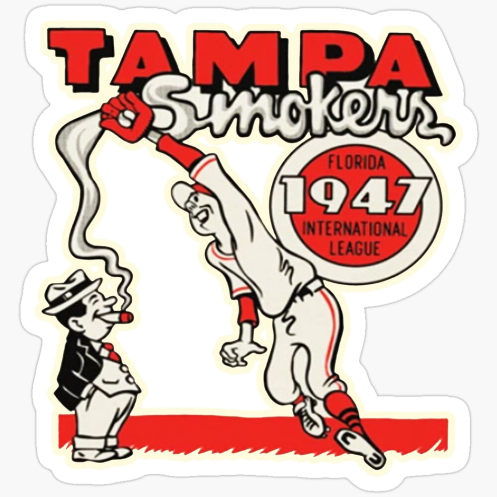 Tampa Bay Smokers Vintage Baseball Shirt And Sticker Sticker Baseball ...