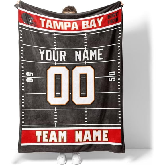 Tampa Blanket for Men Women Boy Gifts Custom Name and Number Throw Blanket