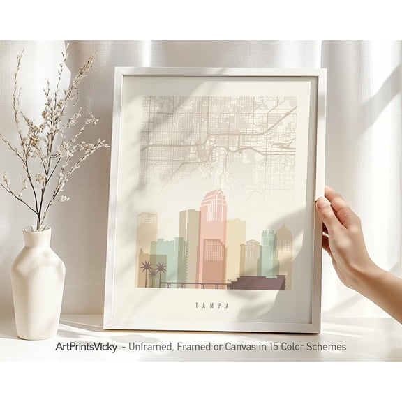 Tampa City Map Poster