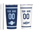 thumbnail image 1 of Tampa Cup Insulated Tumbler with Straw Custom Any Name & Number 20 oz Gifts for Men Women, 1 of 7