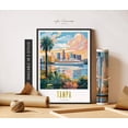 thumbnail image 1 of Tampa Florida Retro Travel Skyline Vintage Art Wall Art Poster UNFRAMED PAPER POSTER, 1 of 3