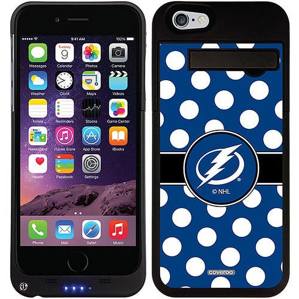 Tampa Lightning Polka Dots Design on Apple iPhone 6 Battery Case by Coveroo - image 1 of 1