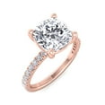 thumbnail image 1 of Tampa - Moissanite Cushion Cut Lab Diamond Engagement Ring With Sidestones, 1 of 4