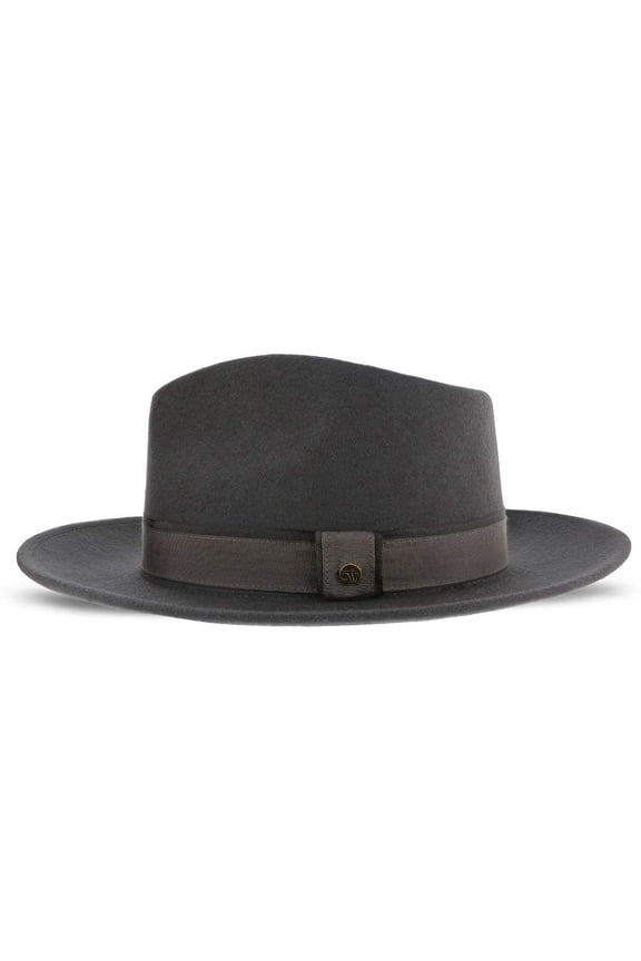 Tampa - Walrus Hats Grey Center Dent Wool Felt Fedora Hat