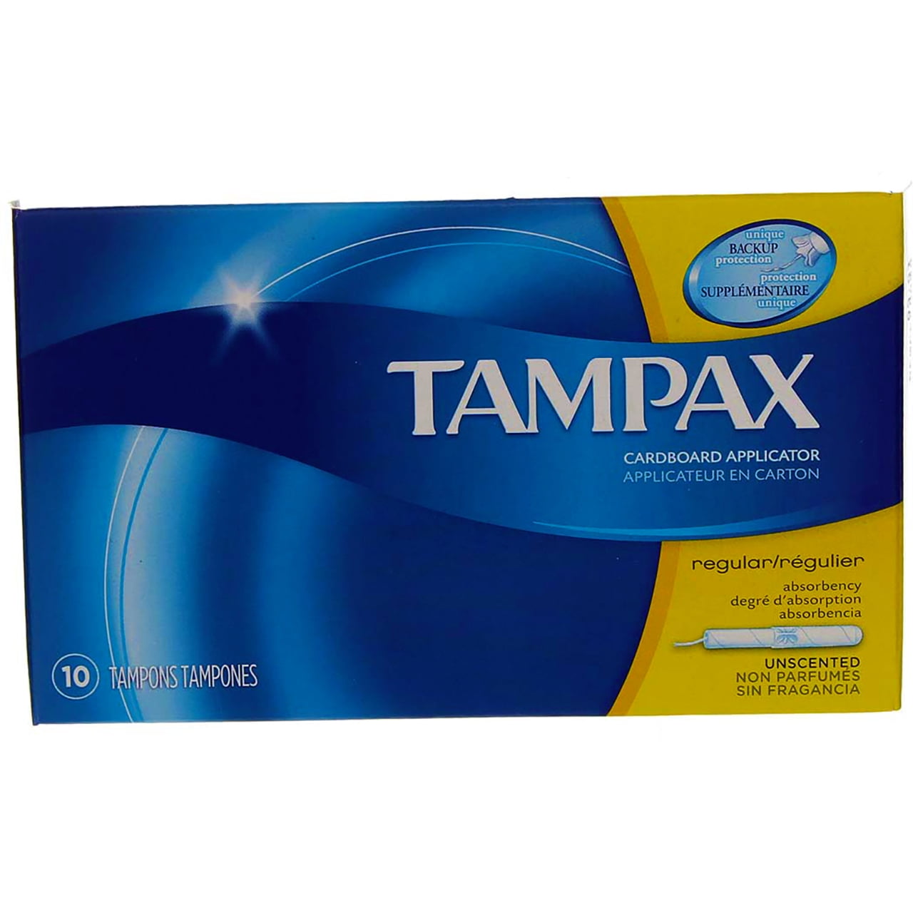 Tampax Cardboard Applicator Tampons, Regular, Unscented, 40 Count (Pack