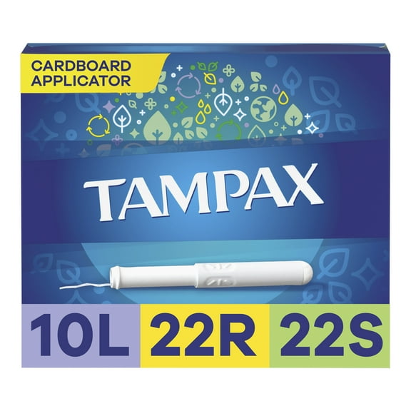 Tampax Cardboard Multipack (Light/Regular/Super) Tampons, Unscented, 54 count