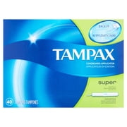 Tampax Tampons with Cardboard Applicator, Super, 40 Ct