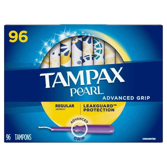 Tampax Pearl Advanced Grip Tampons Regular 96 Count