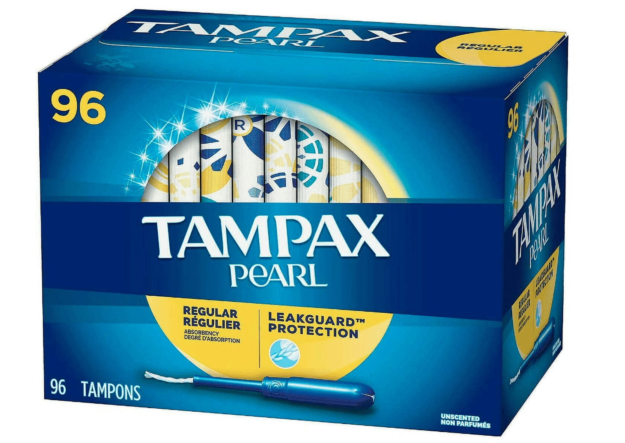 Tampax Pearl Plastic, Antigravity LeakGuard Braid, Regular Absorbency